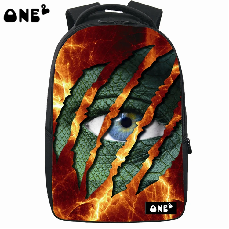 

ONE2 design big eyes print outdoor backpack large capacity 2021 backpack with laptop compartment soft padded, Customized