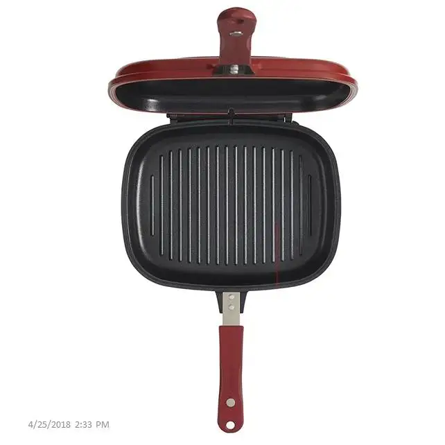 
Non-stick Aluminum Double Sided Grill Pan 