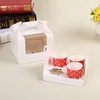 Foldable Cardboard Cake Box With Window Private Label Small Paper Bakery Boxes Paper Cupcake Box