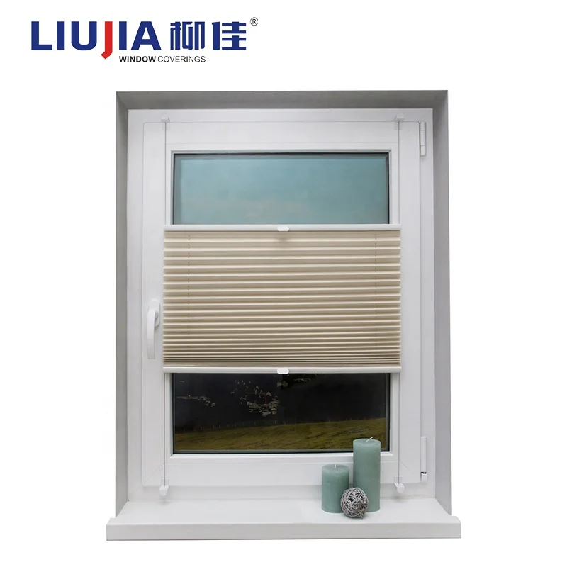 

Plisse Easy Fix Installation with Klemmfix Clamp Brackets No Drilling lace window pleated blinds