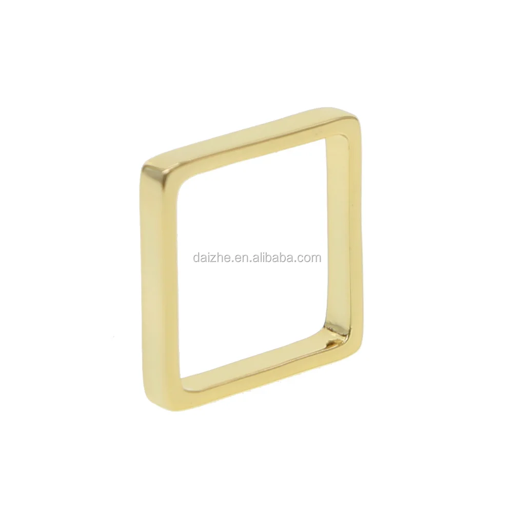

2021 newest gold plated simple plain square shape rings for women finger rings jewelry