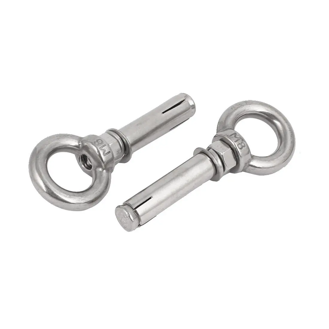 2PCS Stainles Steel 304 M10 Hardware Tool Wall Fixing Expansion Anchor Bolt Open Cup Hook M10