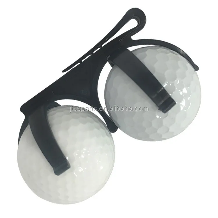 Plastic Golf Ball Holder With Double Clip,Strong And Custom Color Clips