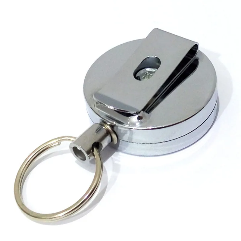 

Resilience Steel Wire Rope Elastic Keychain Recoil Sporty Retractable Alarm Key Ring Anti Lost Yoyo Ski Pass ID Card