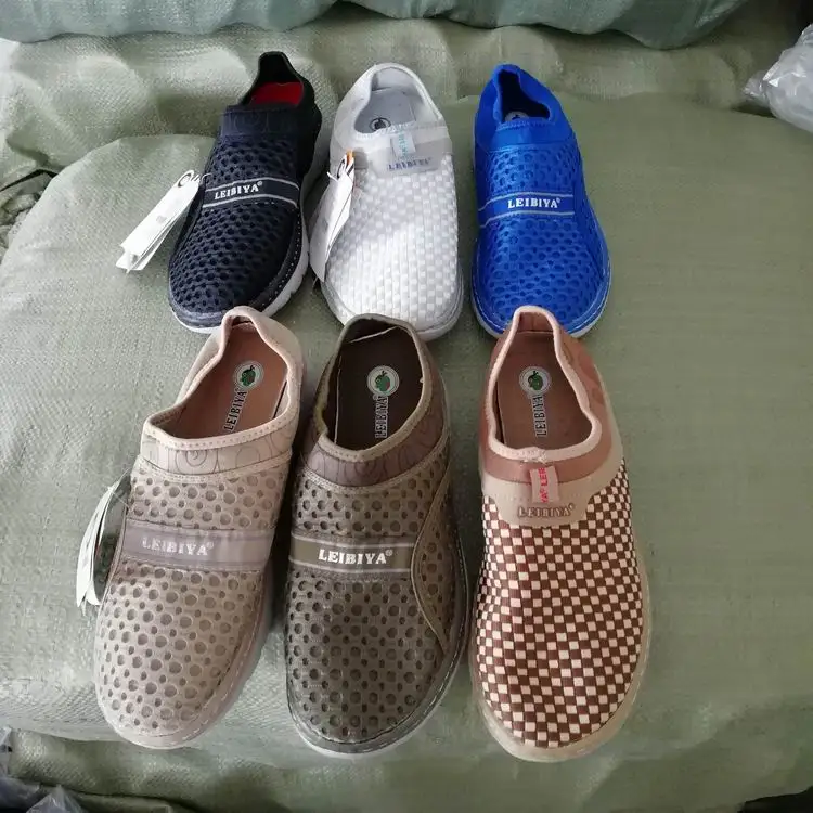 
clearance stock lots EVA moulded outsole mesh upper casual shoes 