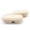 Takeaway Packing 2 Compartment Microwave Food Container