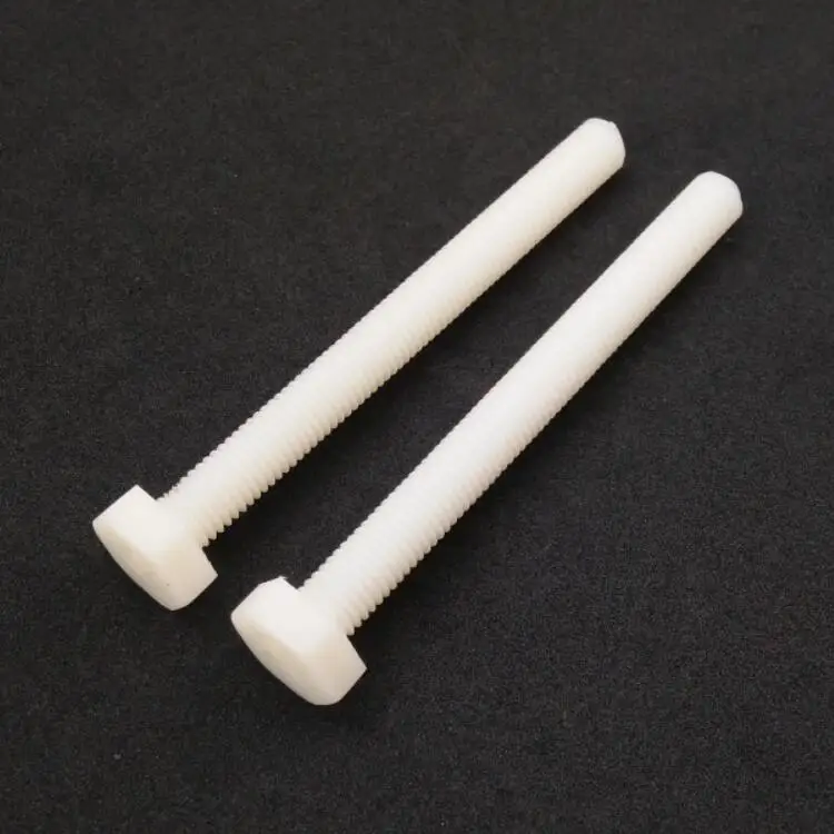 
Plastic Nylon Hex Bolts Nuts Fastener Fiber Glass PA 66 Standard DIN 933 M8 Thread 