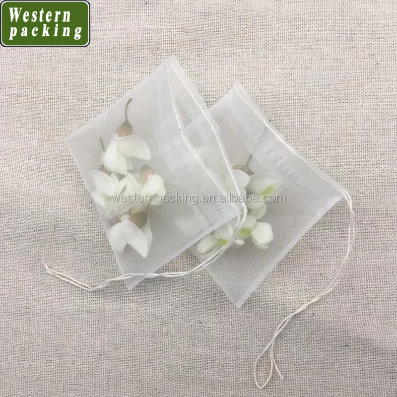 
Small nylon mesh drawstring tea bag 