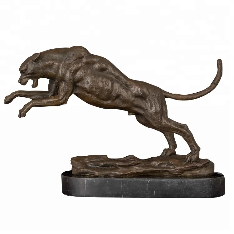 

DW-083 bronze leopard art Sculpture desk decorative bronze animal panther statue Figurines Business Gift