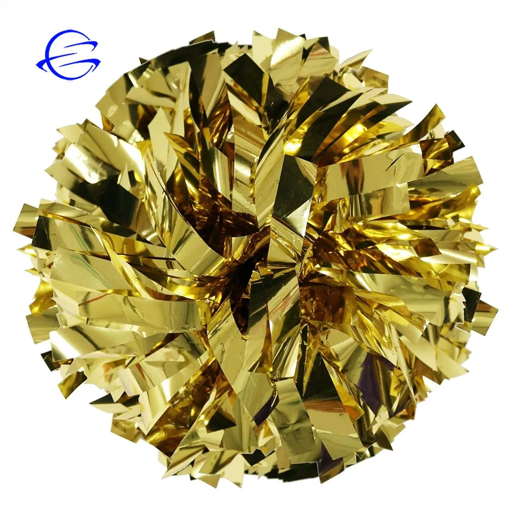 Basketball Game Cheer Accessories Metallic Cheerleading Pom Poms