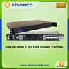 Professional CableTV Digital 8in 1 Watermark Hashcode remove IPTV encoder