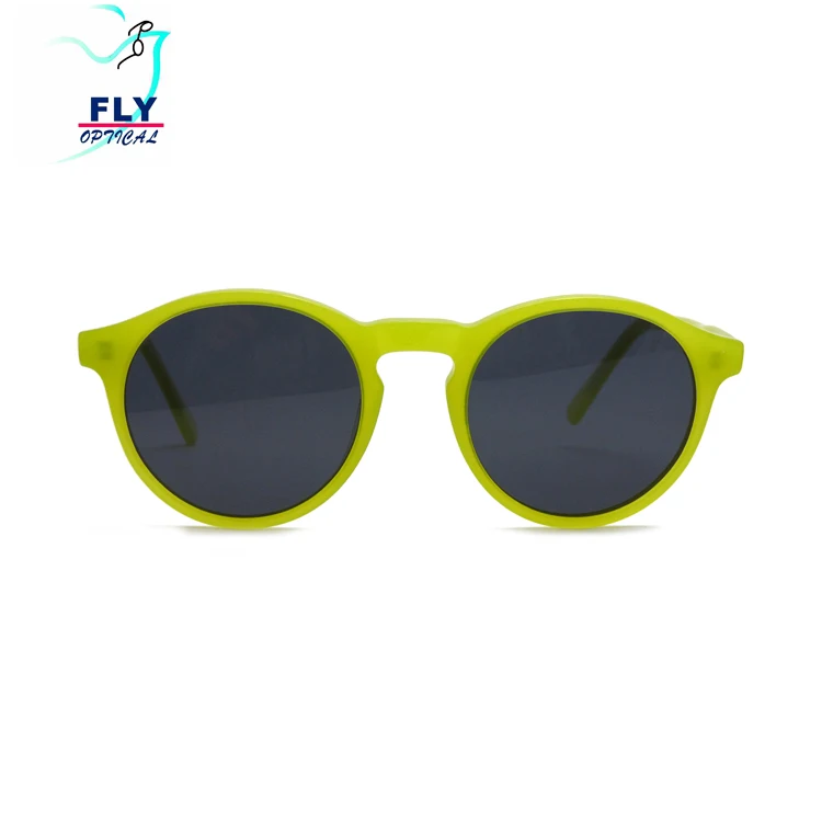 

Oem glasses custom logo yellow round polarized sunglasses for women 2020