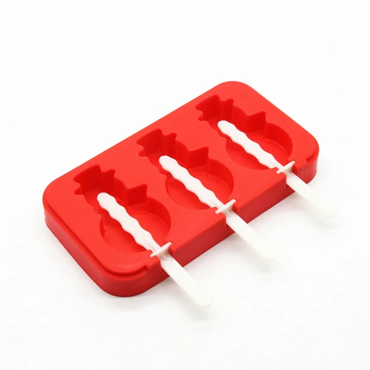 New 4 Pack Christmas Ice Cream Mold Silicone Ice Mold Silicone Popsicle