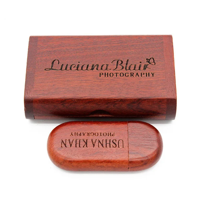 

Luxury Engrave Wood 32GB Usb Flash Drive With OEM Logo, Brown