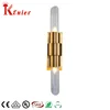 Hotel room crystal glass wall mounted brass bedside up and down decorative lighting modern indoor wall lamp