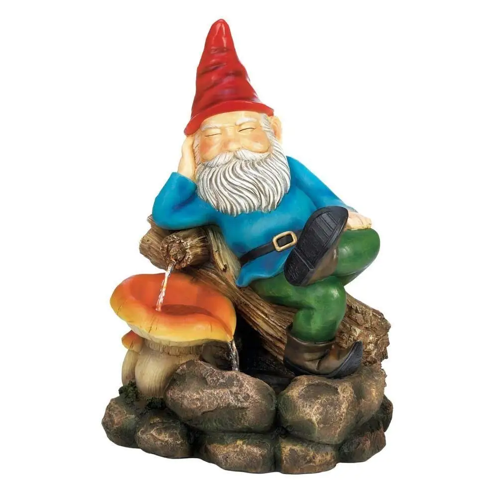 Water Fountains Outdoor, Relaxing Gnome Decorative Yard Home Outdoor Fountain
