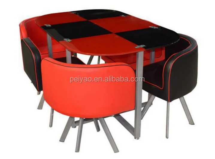 Modern Fashion Saving Space Glass Philippine Dining Table Set Buy