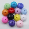 12 mm Plastic Solid Color Flat Round Disc Acrylic Beads