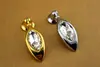 Fancy design gold and sliver plated crystal knob for dresser