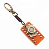 Fashion Mini Camera Shaped Studded Leather Keychain Alloy Cowhide Key Chain