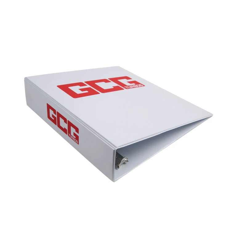 

China supplies custom a4 3 inch pvc plastic hard cover 3D ring binder printing logo white file folder