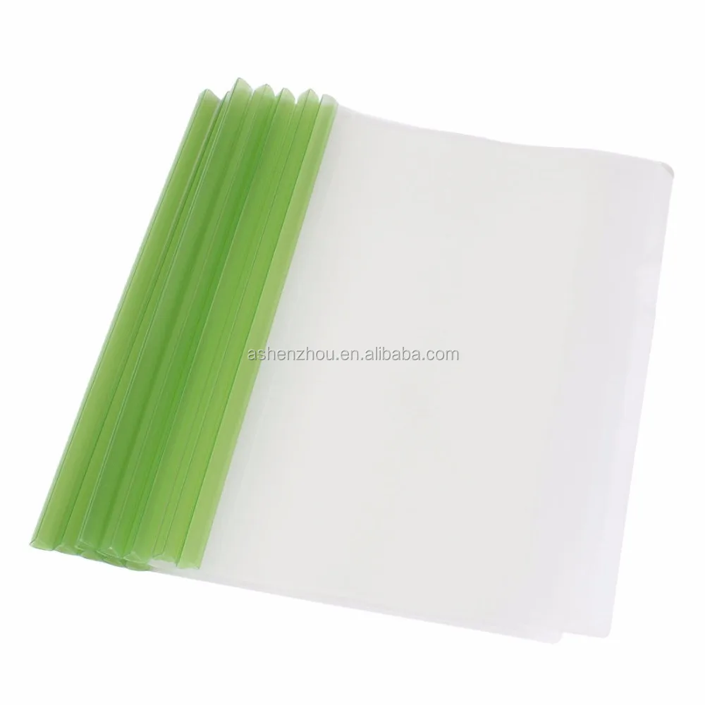 
Hot sale custom printing A4 size plastic document holder PVC slide bar clip file folder binder 