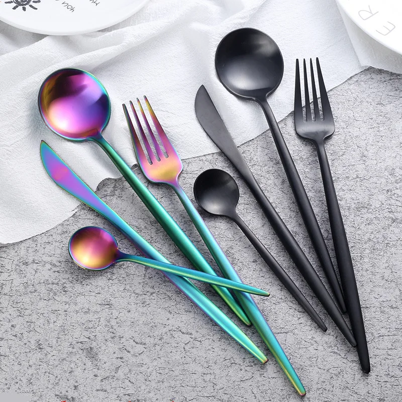 

Iridescent Rainbow Colours Cutlery Colorful from Direct Factory