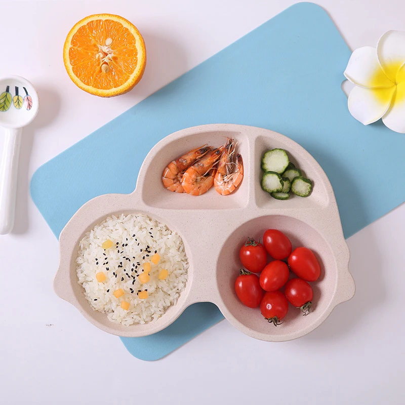 

Food grade bamboo fiber baby kid food plate BPA free, Customized color with pms no