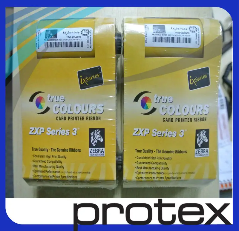 800033-840 YMCKO GENUINE Ribbon For Zebra ZXP3 Series 3 Printer 200 Prints