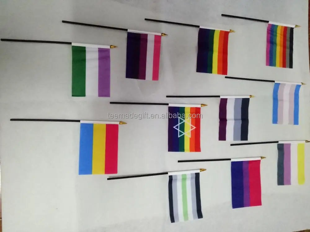 
Customized Polyester Rainbow Gay Pride Hand Flag LGBT Flag 