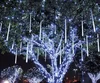 EU/US Plug Multi-color 30CM Meteor Shower Rain Tubes LED Christmas Lights Wedding Garden Xmas String Light Outdoor
