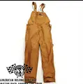 2016 New Vintage motorcycle khaki overalls strap Siamese trousers low bib pants Coverall Rompers singer costumes