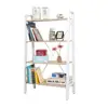 4 Tier Modern Ladder Bookshelf Free Standing Open Bookcase Storage Shelf Units Display Stand
