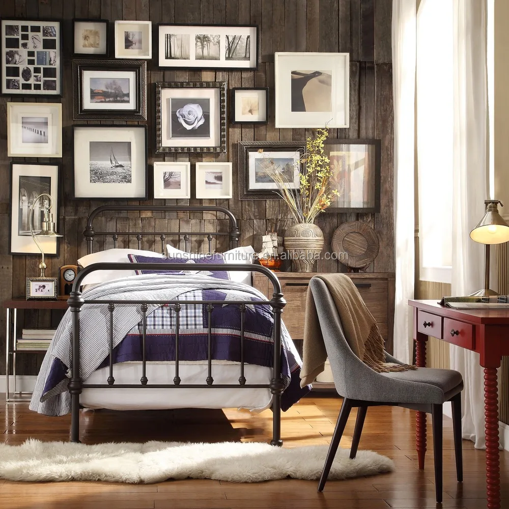 
2015 high quality antique wrought iron bed/antique wrought iron beds for sale 