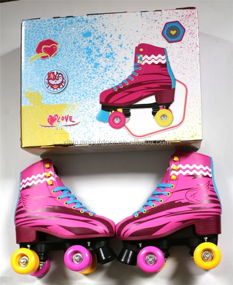 new child double soy luna flashing roller skates quad with