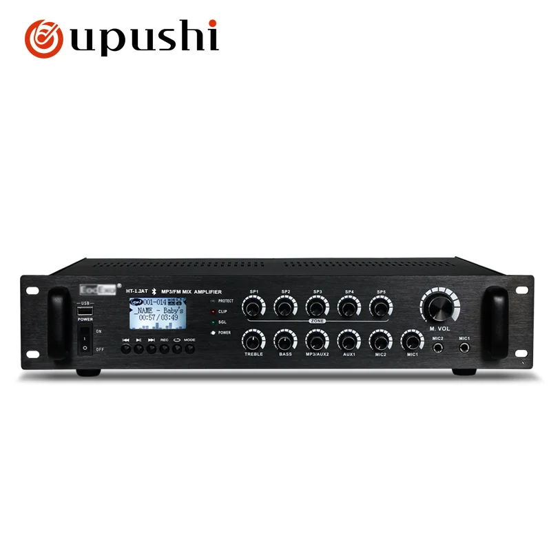150W Factory PA System 5 Zone Mixer Digital Amplifier Bluetooth