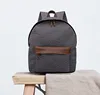 YD-5365 pepper and salt spot canvas backpack with crazy horse leather
