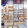 Wall mounted shoes display rack shoes shop interior design
