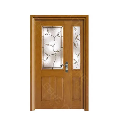 
MDF wood special figure tempered glass hotel office door 