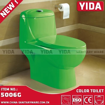 green toilet seat