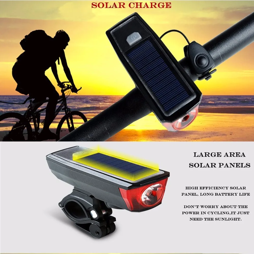 solar usb bicycle light