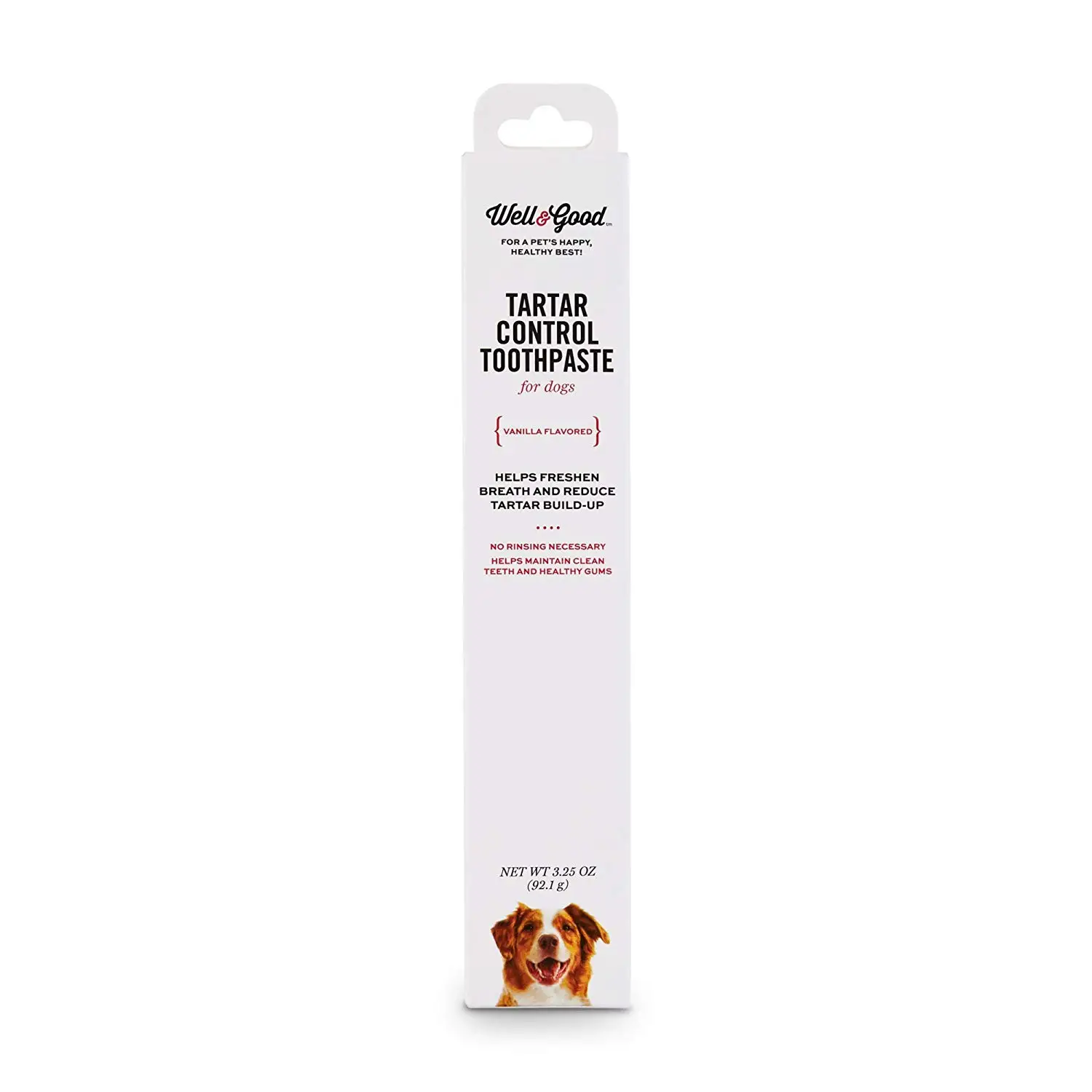 Well & Good Vanilla Flavored Tartar Control Dog Toothpaste