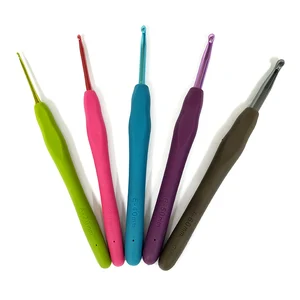yiwu wholesale  crochet hook aluminum knitting needle 2mm-6mm