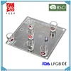 Shot glass drinking chess game tic-tac-toe with 6 shot glasses