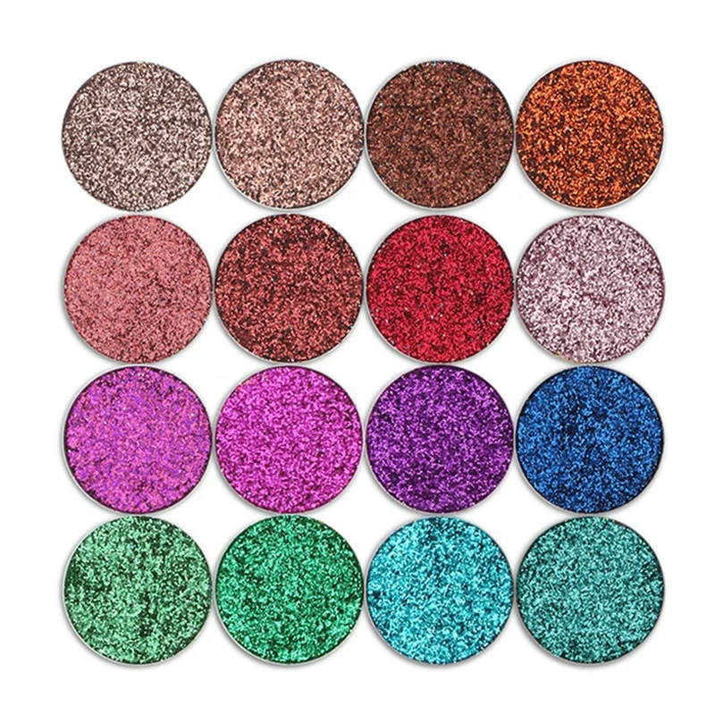 No brand high pigment glitter pigment eyeshadow cosmetics pressed glitter eyeshadow