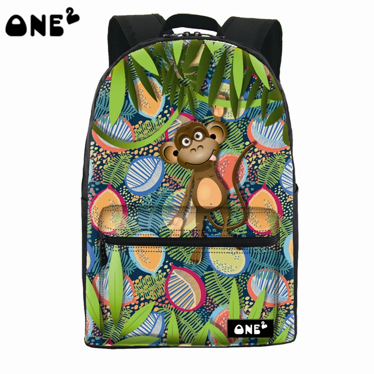 

ONE2 design monkey slim 17 inch college laptop bags rucksack backpack for school teenage, Customized