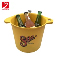 

Manufacturer free sample ec-friendly clear large pp plastic beer ice cooler bucket with bottle opener handle