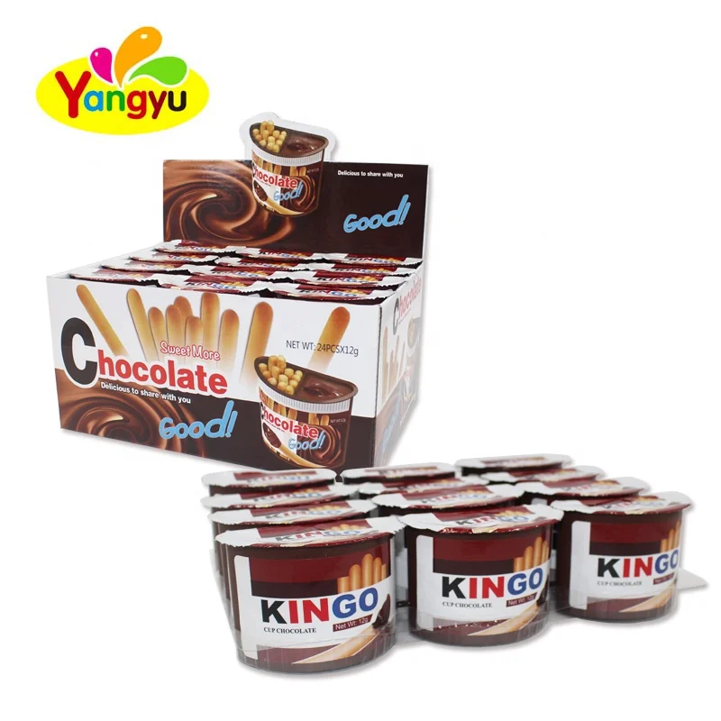 
12gSuperior Quality Chocolate Cup Biscuit Bar with Chocolate jam 