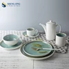 Restaurant And Hotel Supply Chinese Serving Plate Teal Dish Set