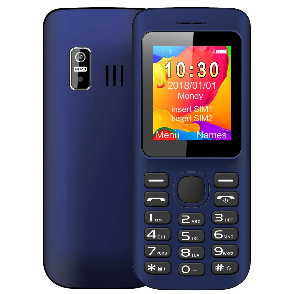 

OEM 1.8 inch GSM Low cost Feature Phone Bar Type Dual Sim Card Memory gsm mobile phone, Black;blue;red;white